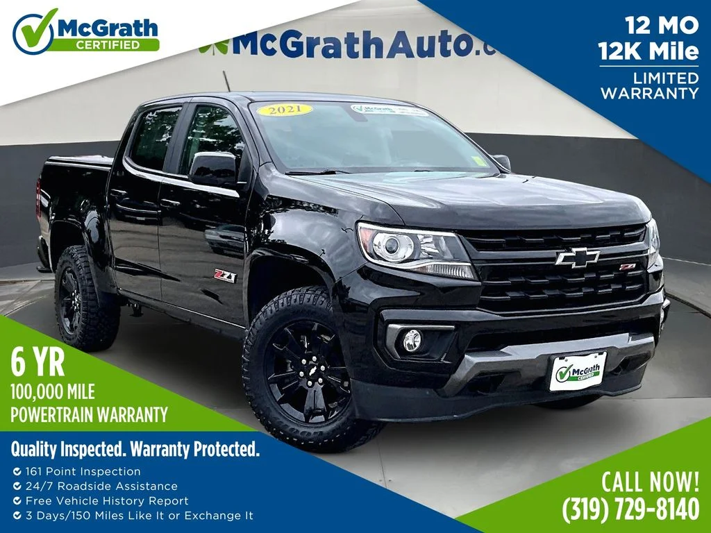 Certified Used 2021 Black Chevrolet Z71 image 1