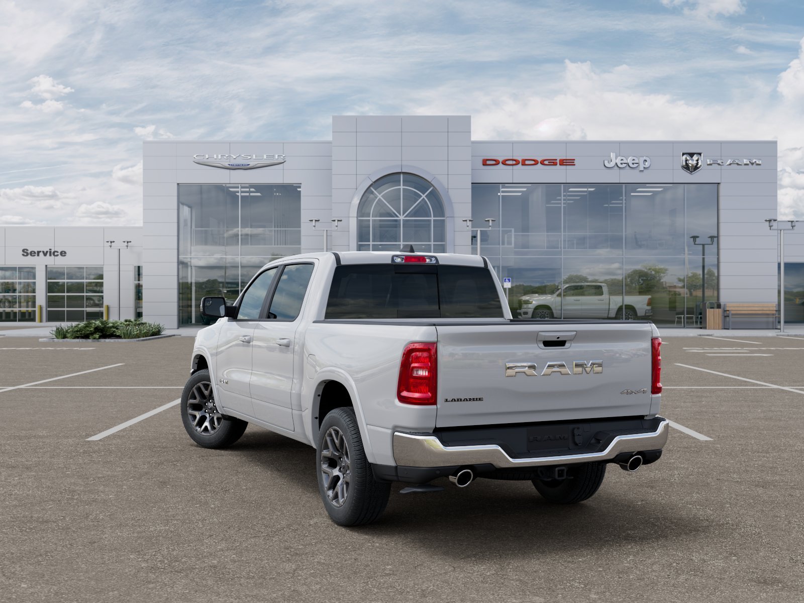 New 2026 Bright White Clear-Coat Exterior Paint RAM Laramie image 29