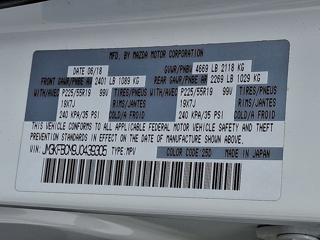 Used 2018 White Mazda Touring image 28