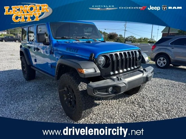 Used 2022 Blue Jeep Unlimited Willys image 1