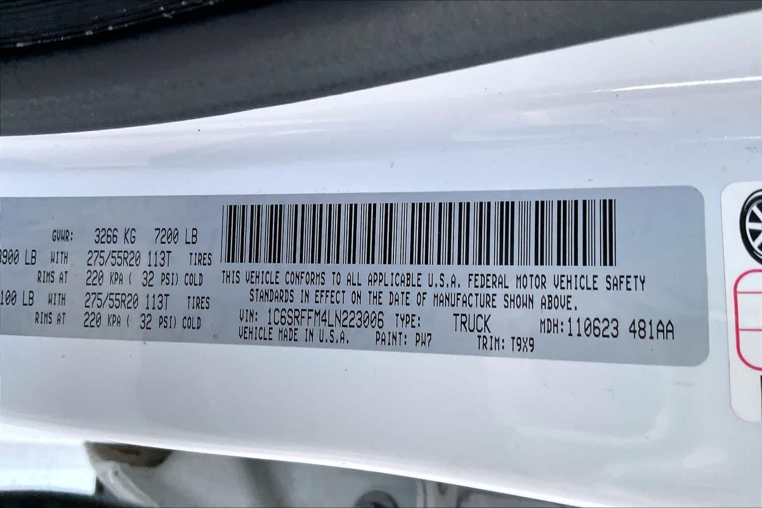 Used 2020 Bright White Clearcoat Ram Big Horn image 30