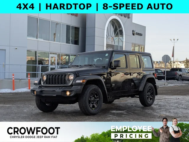 2026 Jeep Wrangler Sport - - 4x4 - 3.6L V6 Engine - 12.3 Uconnect 5 - 3- Piece Hardtop - 8- Speed Auto & More!