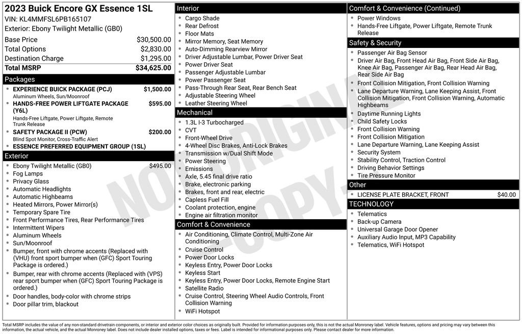 Used 2023 Black Buick Essence image 33