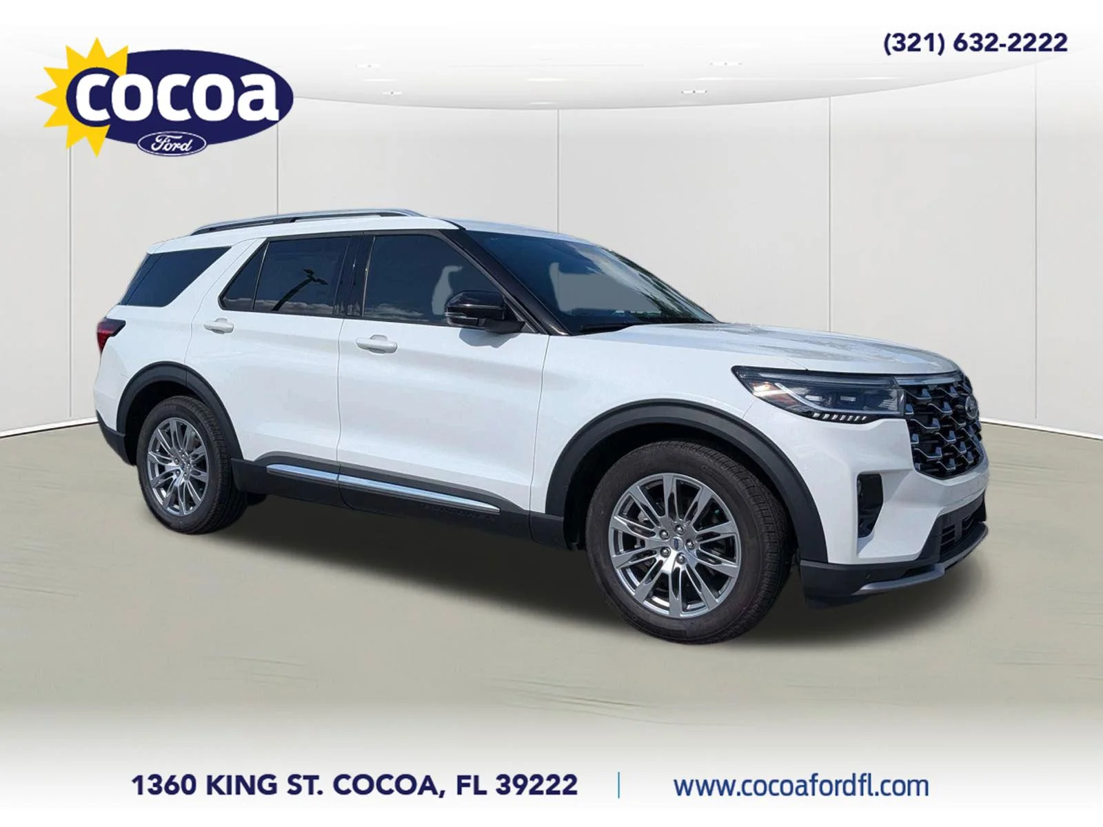 New 2026 Star White Metallic Tri-Coat Ford Platinum image 1