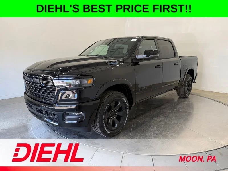 New 2026 Diamond Black Crystal Pearl-Coat Exterior Paint RAM Big Horn/Lone Star image 3