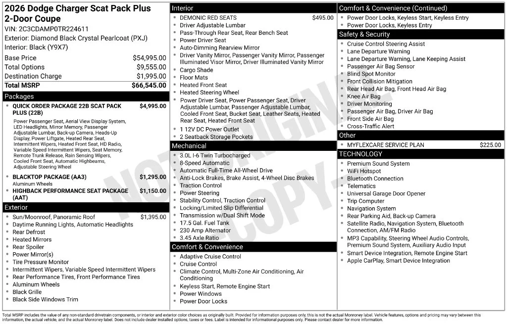 Used 2026 Black Dodge Scat Pack Plus image 2