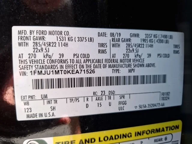 Used 2019 Agate Black Metallic Ford Platinum image 39