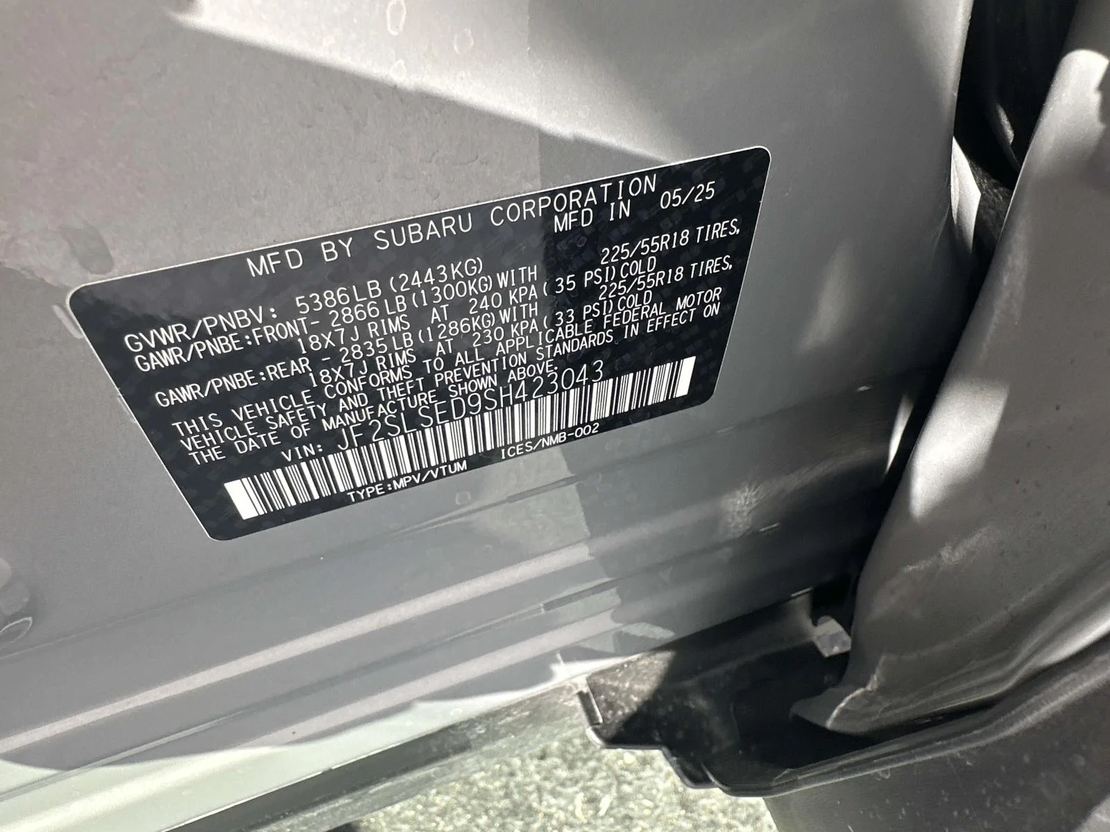 Certified Used 2025 Magnetite Gray Metallic Subaru Premium Hybrid image 19