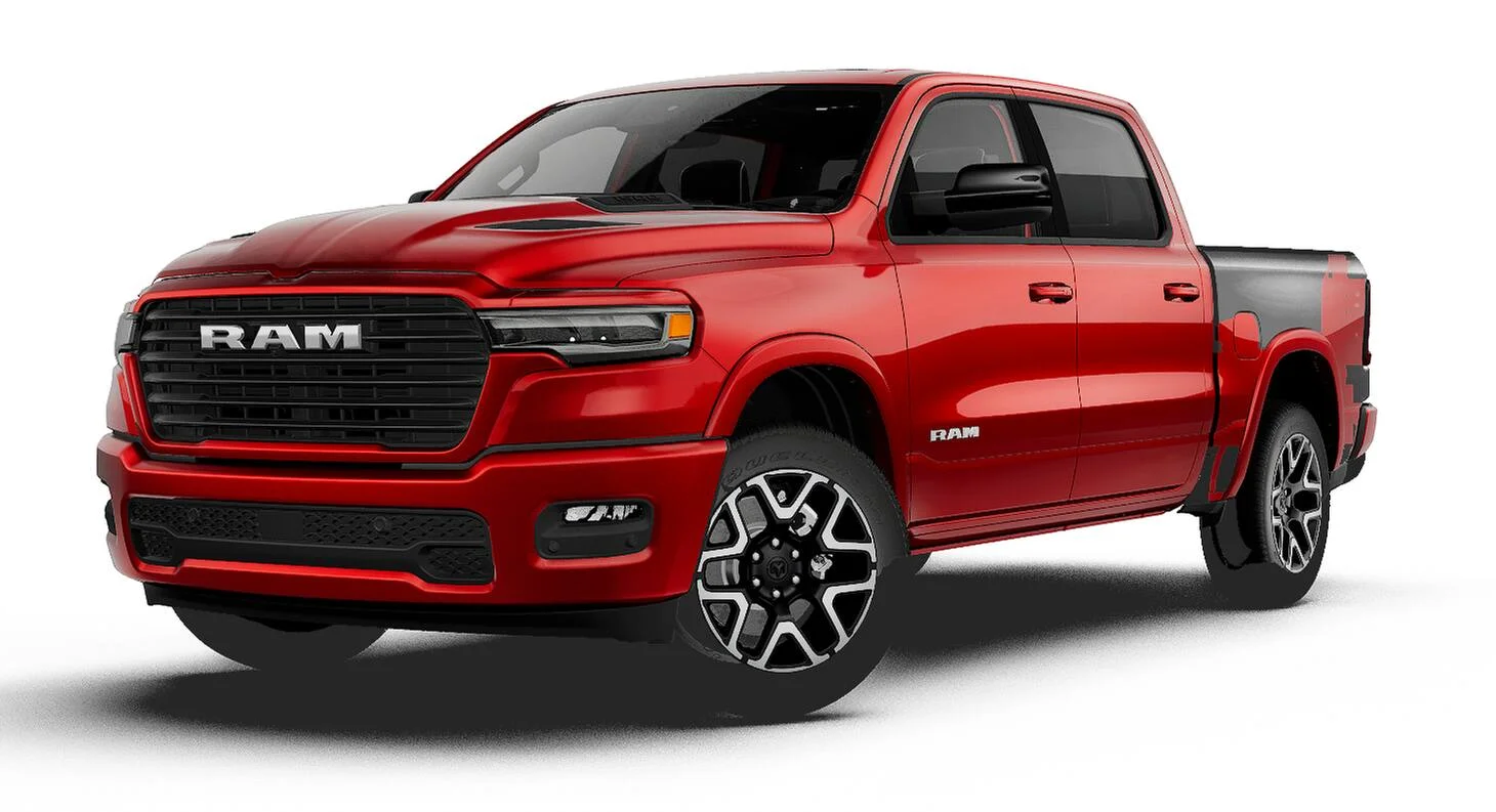 New 2027 Molten Red Pearl-Coat Exterior Paint RAM Laramie image 1