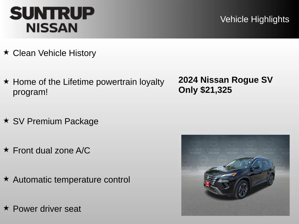 Used 2024 Black Nissan SV image 8