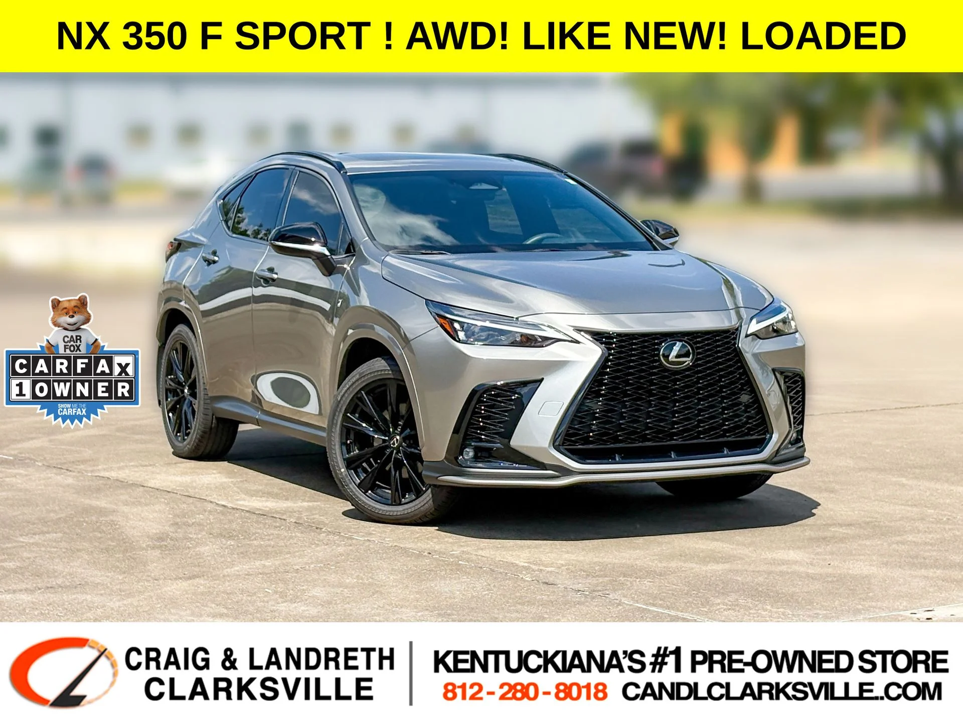 Used 2024 Silver Lexus 350 F SPORT Handling image 1