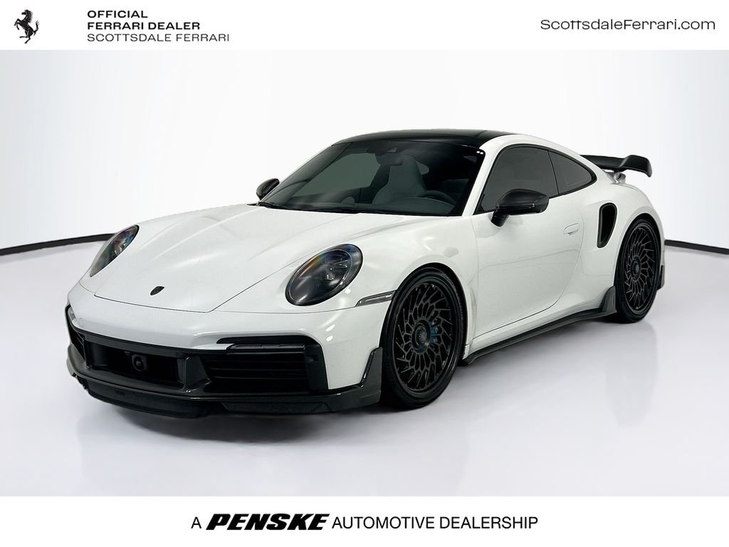 Used 2021 Carrara White Metallic Porsche Turbo S image 1