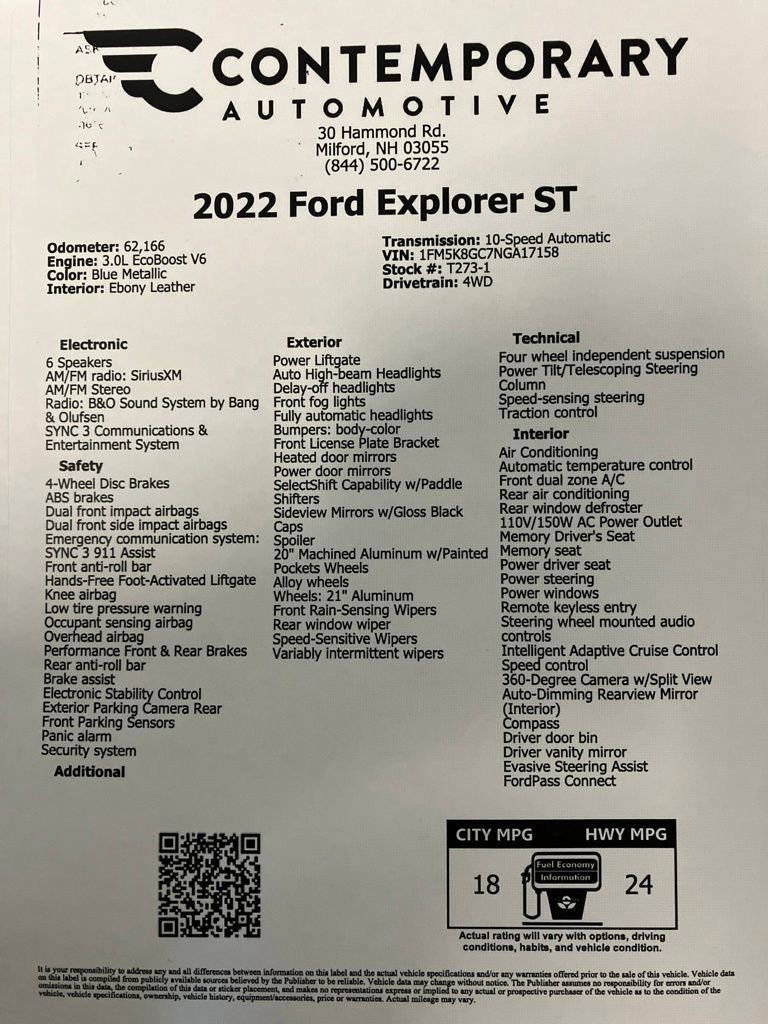 Used 2022 Blue Ford ST image 33