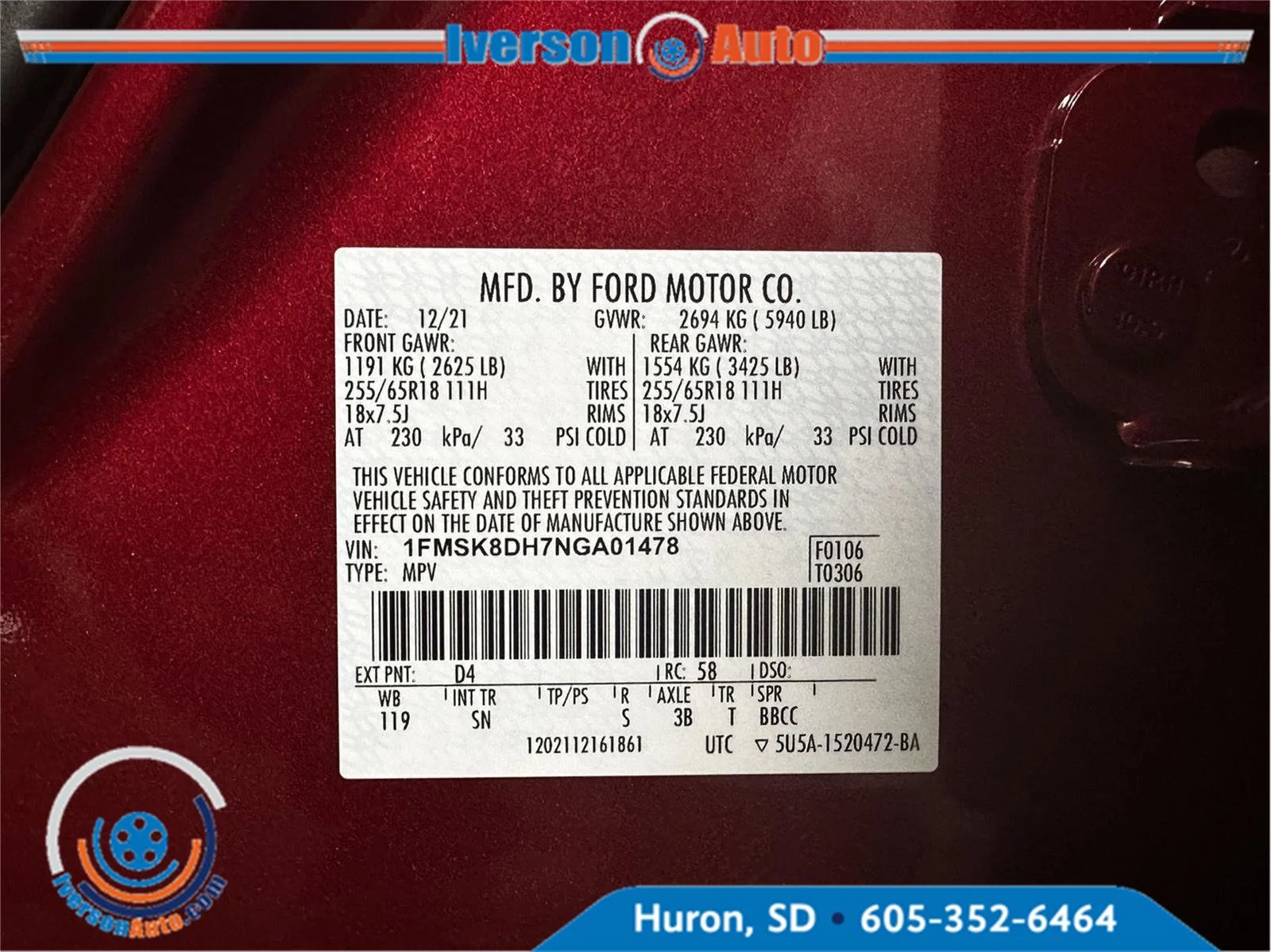 Used 2022 Red Ford XLT image 11