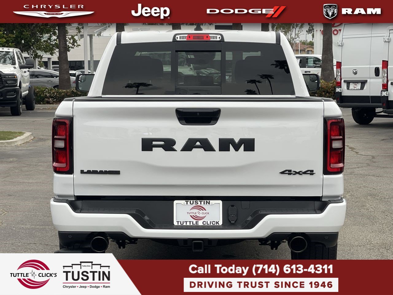 New 2026 Bright White Clear-Coat Exterior Paint RAM Laramie image 5