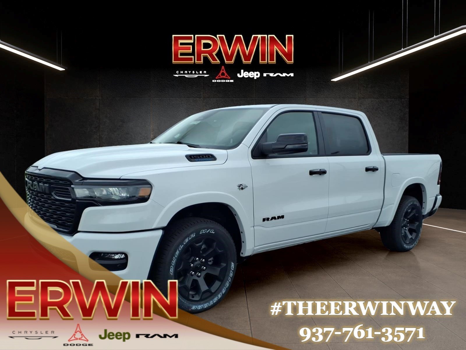 New 2026 Bright White Clear-Coat Exterior Paint RAM Big Horn image 3