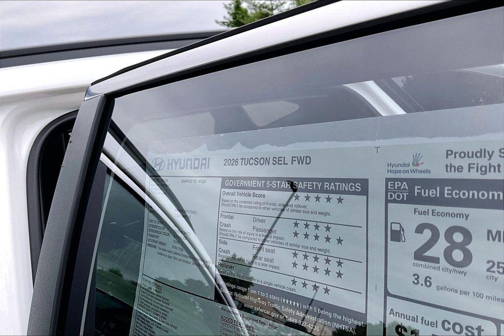 New 2026 White Pearl Hyundai SEL image 14