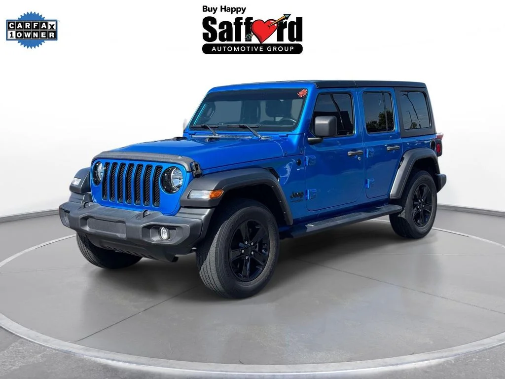 Used 2022 Blue Jeep Unlimited Sport Altitude image 1