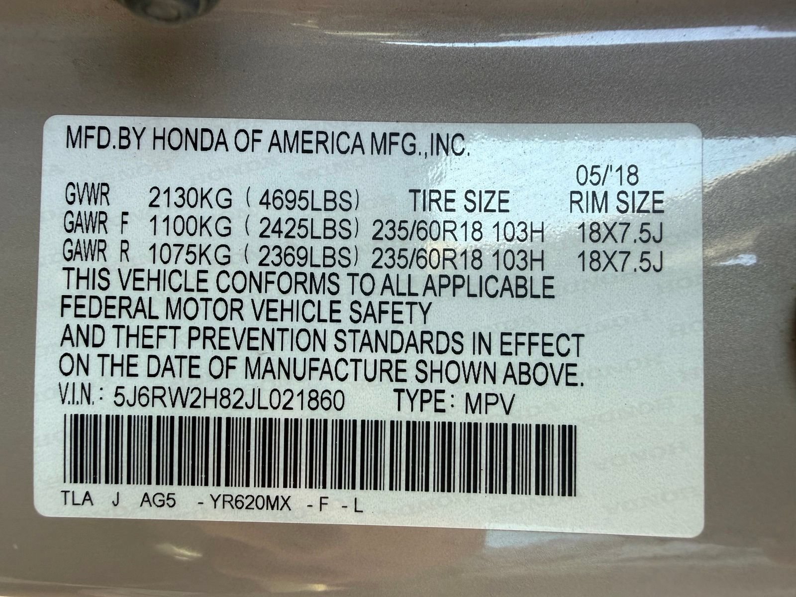 2018 Honda CR-V EX-L - Photo 48