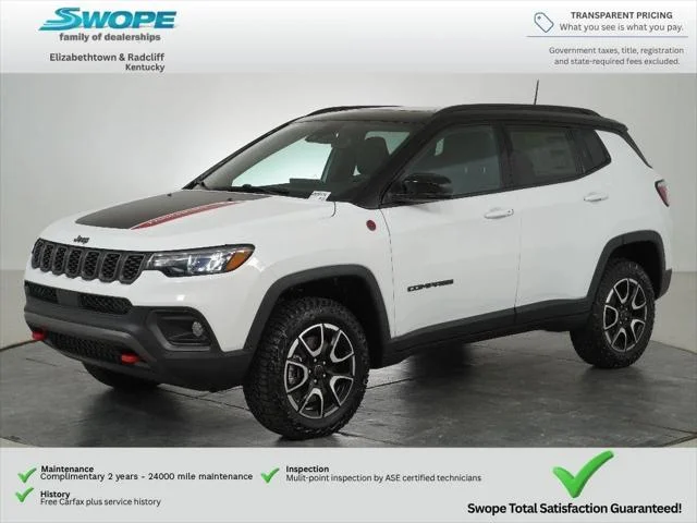 New 2026 Bright White Clear-Coat Exterior Paint Jeep Trailhawk image 7
