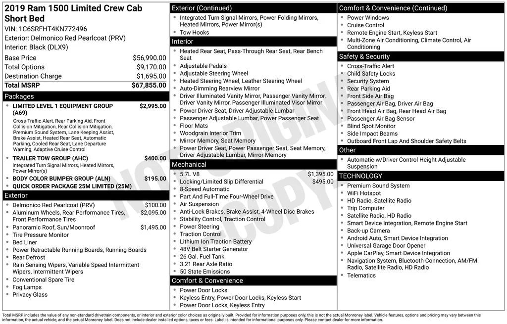 Used 2019 Red Ram Limited image 4
