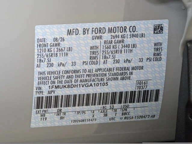 New 2027 Avalanche Gray Ford Active image 54