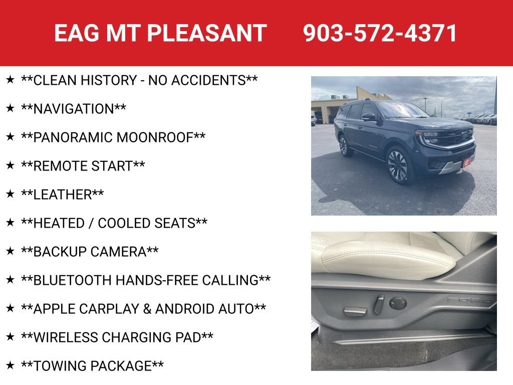 Used 2025 Stone Blue Metallic Ford Platinum image 4