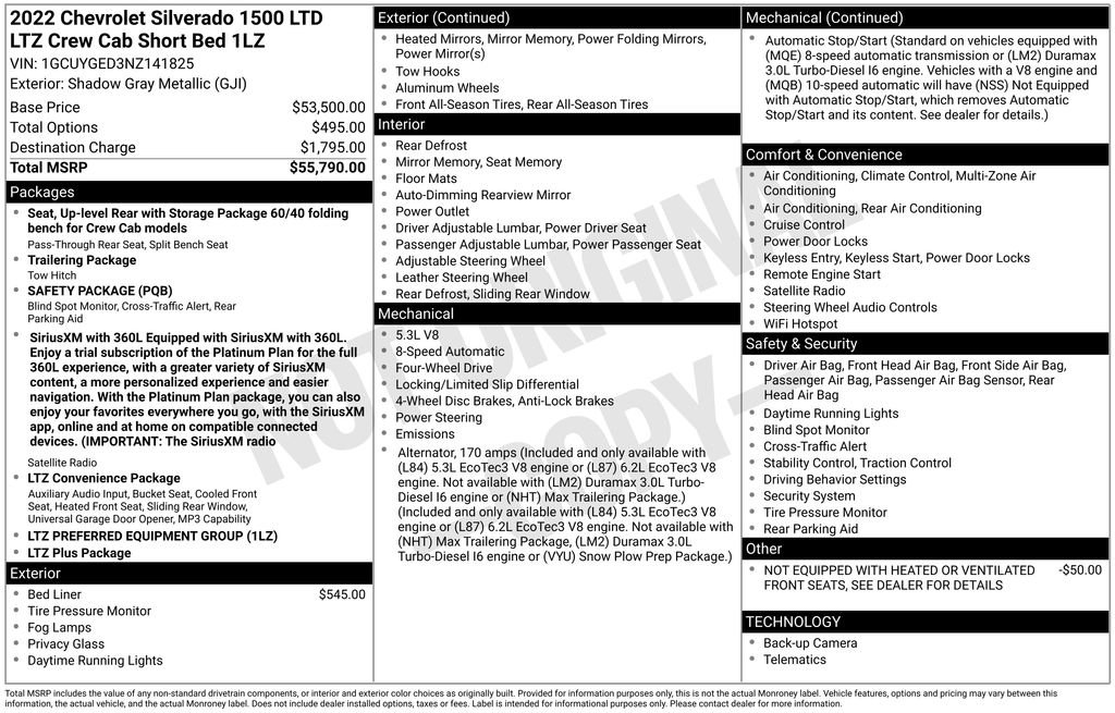 Used 2022 Gray Chevrolet LTZ image 28