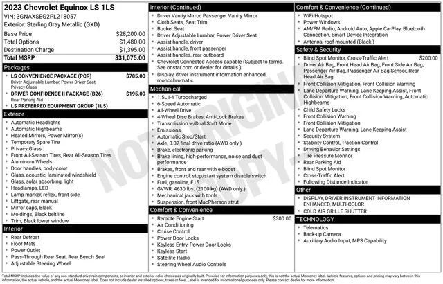 Used 2023 Sterling Gray Metallic Chevrolet LS image 31