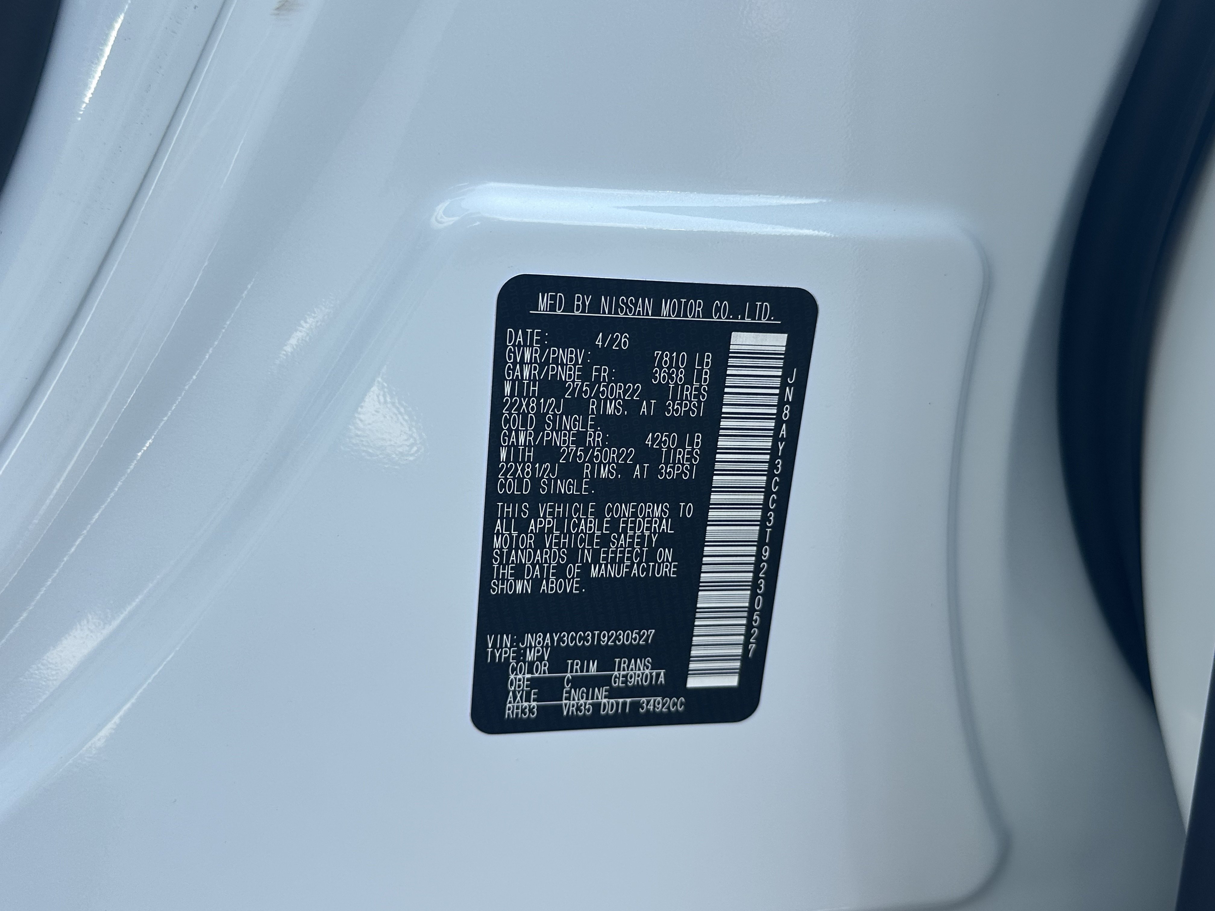 New 2026 Everest White Pearl Tricoat Nissan Platinum Reserve image 32