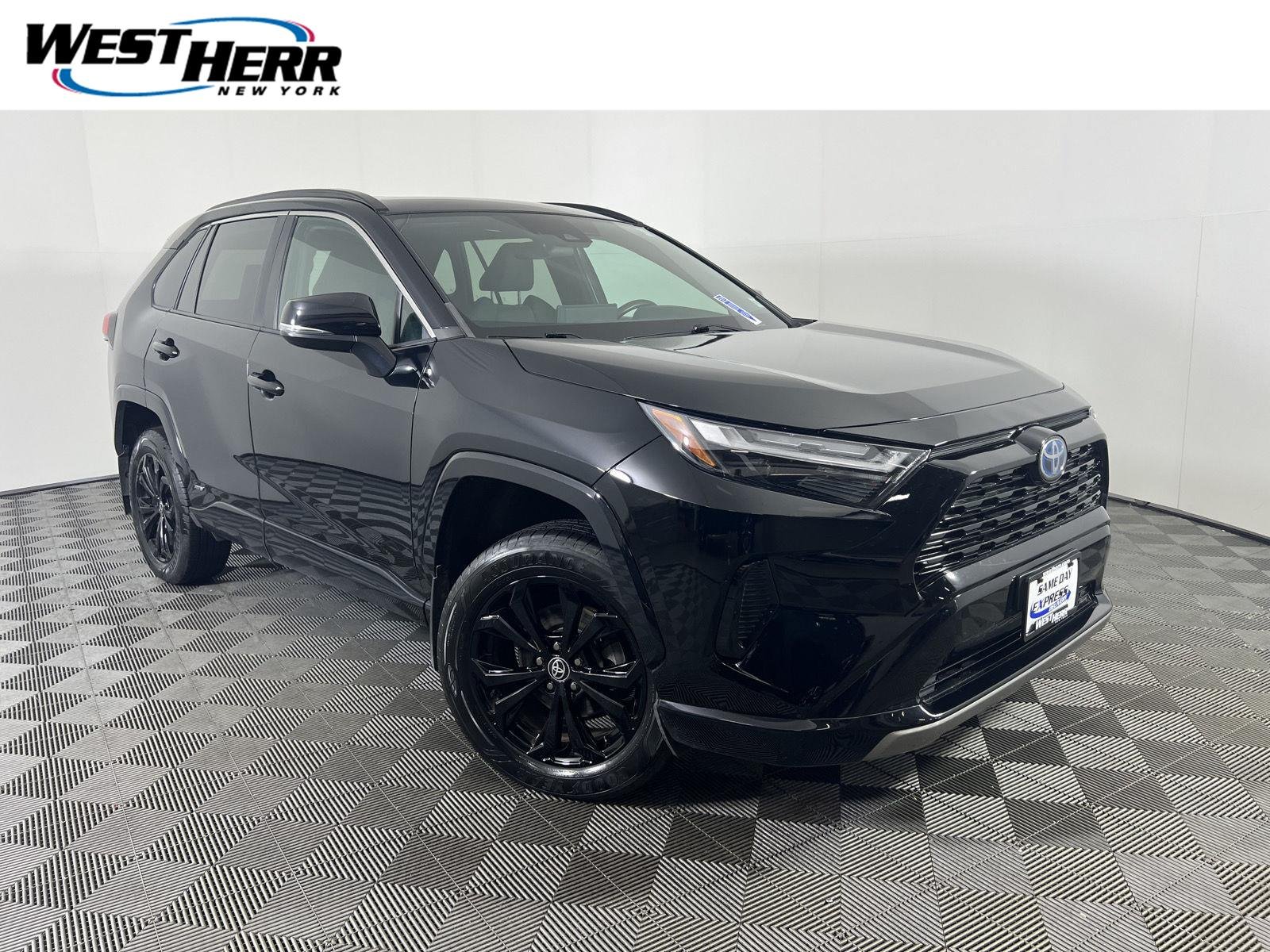 Used 2022 Midnight Black Metallic Toyota Hybrid SE image 1