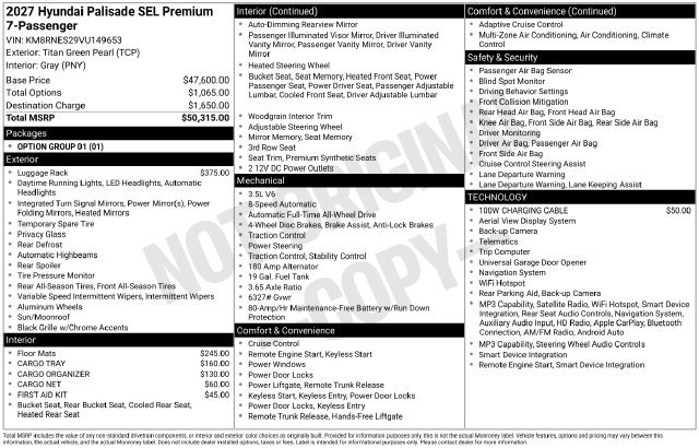 New 2027 Silver Hyundai SEL Premium AWD image 14