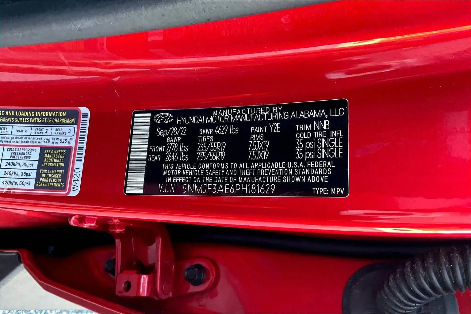 Used 2023 Calypso Red Hyundai SEL image 33