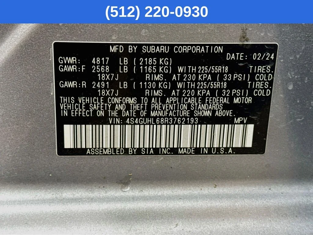 Certified Used 2024 Silver Subaru Limited image 40