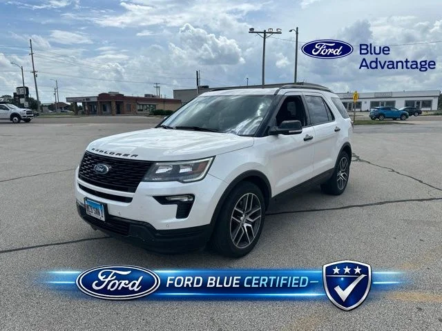 Certified Used 2019 White Platinum Clearcoat Metallic Ford Sport image 1