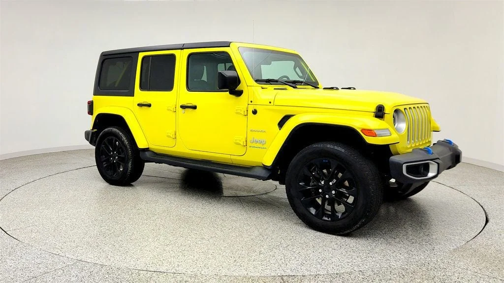Used 2023 High Velocity Clearcoat Jeep Sahara 4x4 w/ Black Hard Top & Cold Weather Group image 3