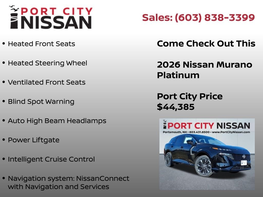 New 2026 Super Black Nissan Platinum image 12