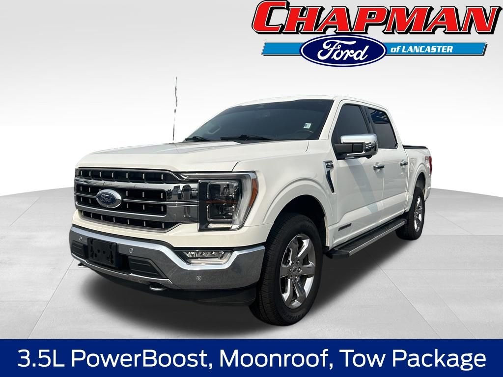 Certified Used 2023 White Metallic Ford Lariat image 1