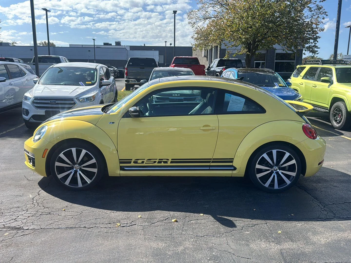 Used 2014 Yellow Rush/Black Volkswagen 2.0T Turbo GSR image 6