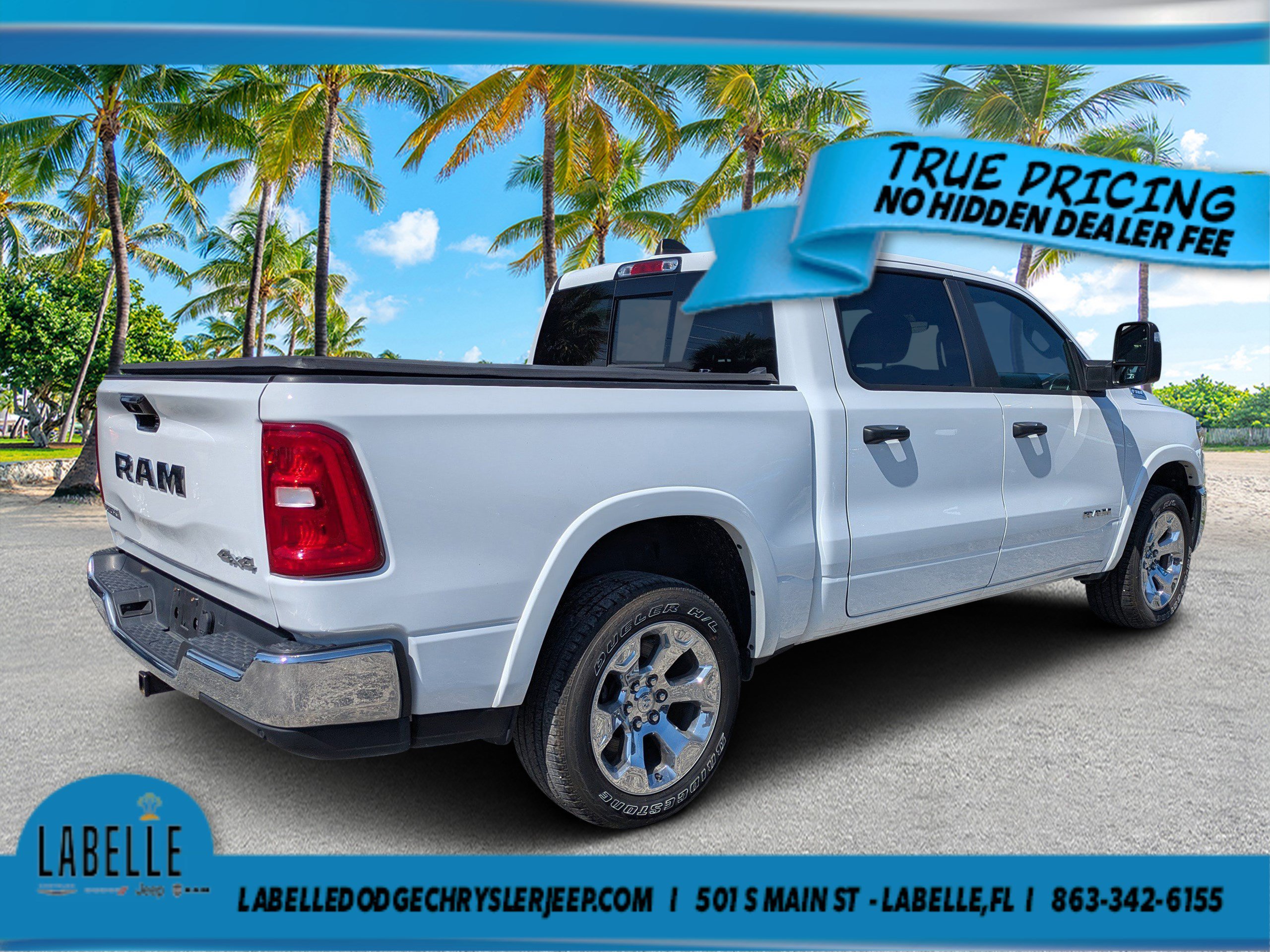 Used 2025 Bright White Clearcoat Ram Big Horn image 3