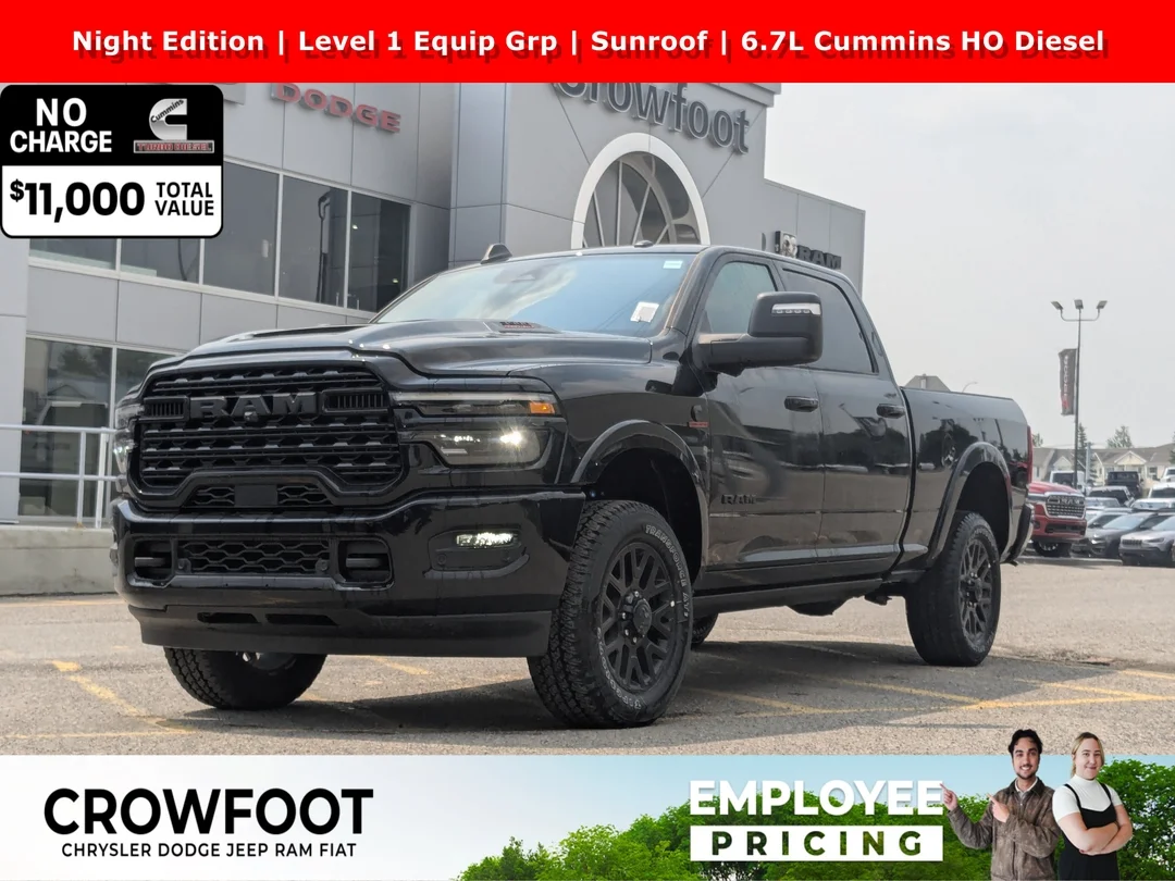 New 2026 Black RAM Limited - - 4x4 - Night Edition - Limited Level 1 Equip Grp - Power Sunroof & More! image 1