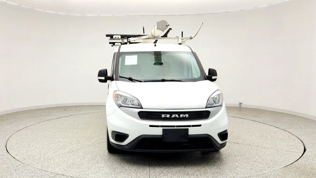 Used 2022 Bright White Ram Tradesman Van w/ Ranger Shelving & Ladder Rack System image 2