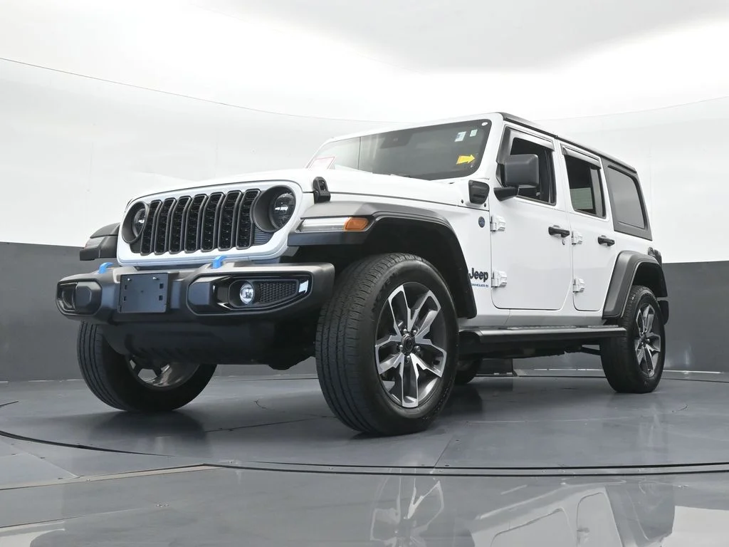 Used 2024 Bright White Clearcoat Jeep Sport S 4xe image 51