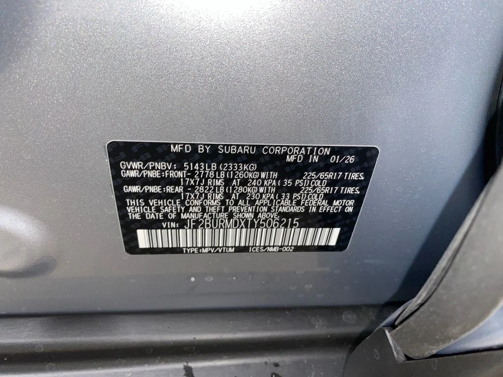 New 2026 ICE SILVER METALLIC Subaru Wilderness image 27