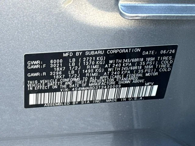 New 2026 ICE SILVER METALLIC Subaru Premium 7-Passenger image 30