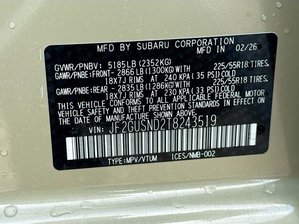 New 2026 SAND DUNE PEARL Subaru Limited Hybrid image 41