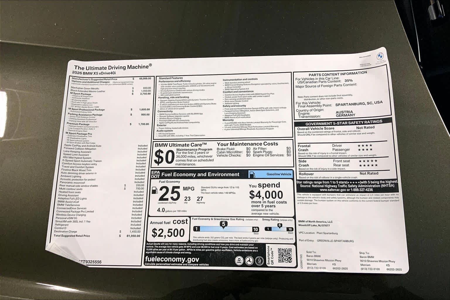 New 2026 Manhattan Green Metallic BMW xDrive40i image 22