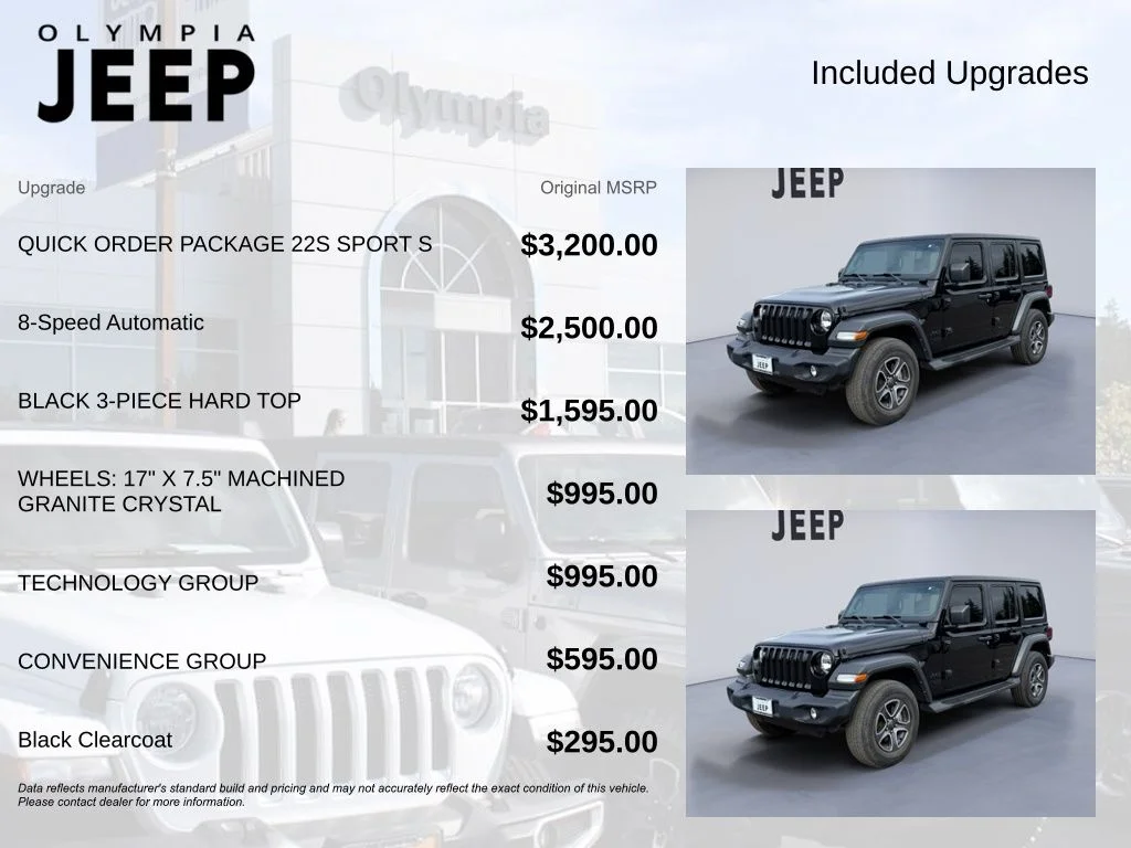 Used 2021 Black Jeep Unlimited Sport S image 4