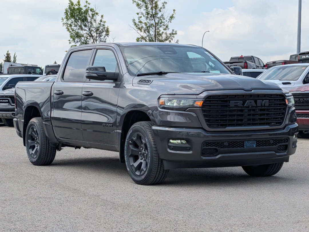 New 2026 Grey RAM Sport - - 3.0L Hurricane T-Turbo - Cloth/Vinyl Bucket Seats - Steel Standard Hood & More! image 2