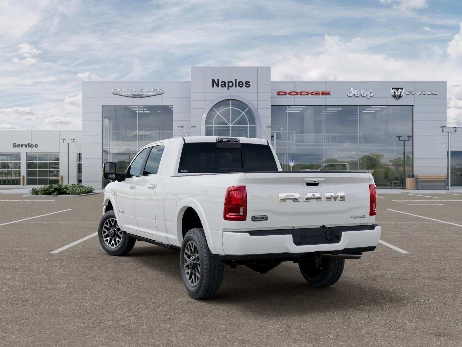 New 2026 Bright White Clear-Coat Exterior Paint RAM Longhorn image 3